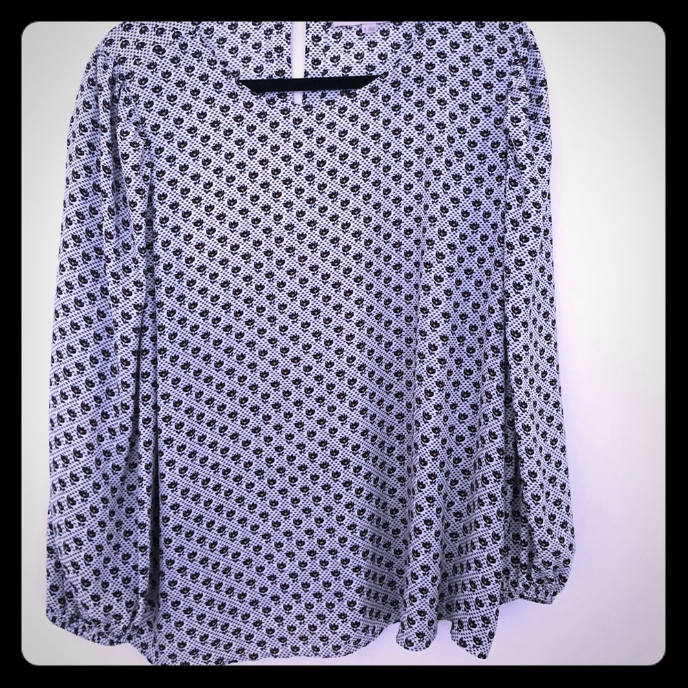 Loft XL long sleeve floral shirt